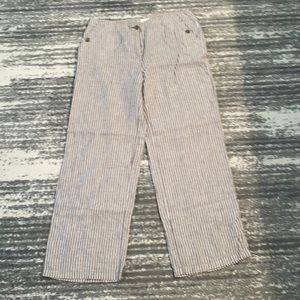 Chico’s Linen Stripe Pants Size 1.5